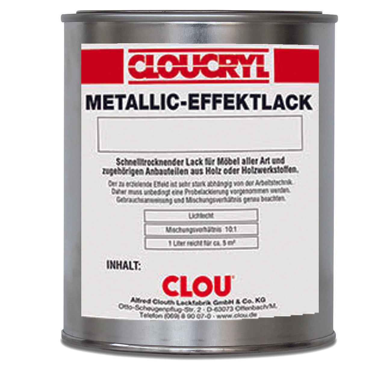 Cloucryl RAL 9006 Metallic Finishing Lacquer - 1L